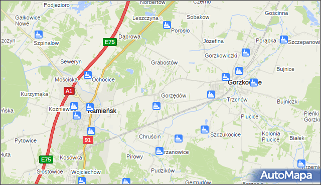 mapa Gorzędów, Gorzędów na mapie Targeo