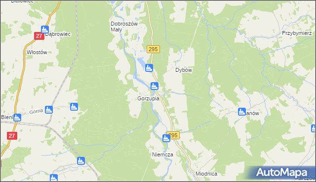 mapa Gorzupia Dolna, Gorzupia Dolna na mapie Targeo