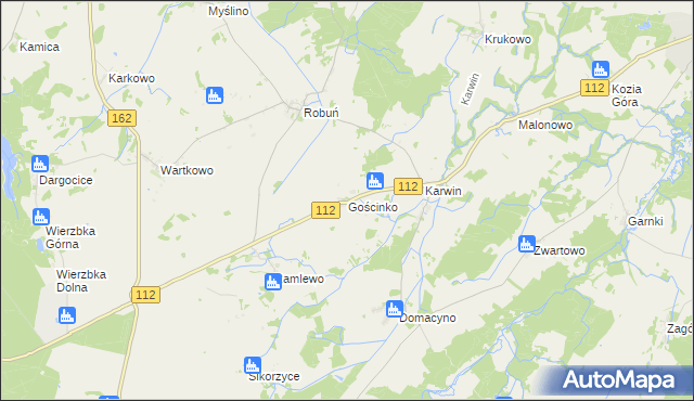 mapa Gościnko, Gościnko na mapie Targeo