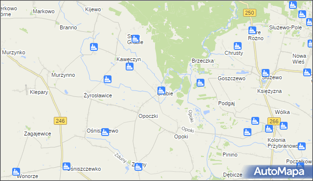 mapa Grabie gmina Aleksandrów Kujawski, Grabie gmina Aleksandrów Kujawski na mapie Targeo