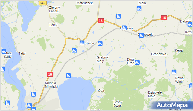 mapa Grabnik Mały, Grabnik Mały na mapie Targeo