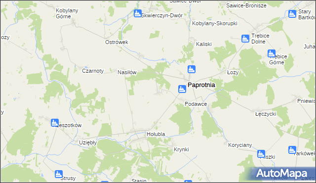 mapa Grabowiec gmina Paprotnia, Grabowiec gmina Paprotnia na mapie Targeo