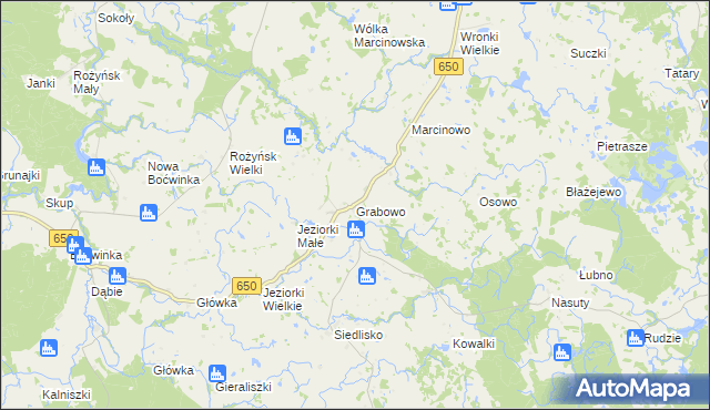 mapa Grabowo gmina Gołdap, Grabowo gmina Gołdap na mapie Targeo