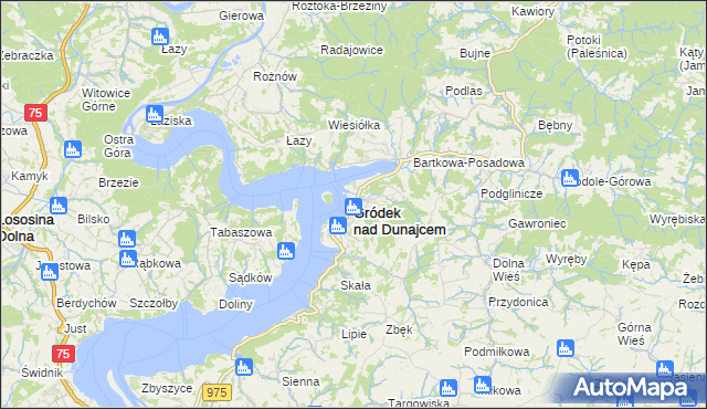 mapa Gródek nad Dunajcem, Gródek nad Dunajcem na mapie Targeo