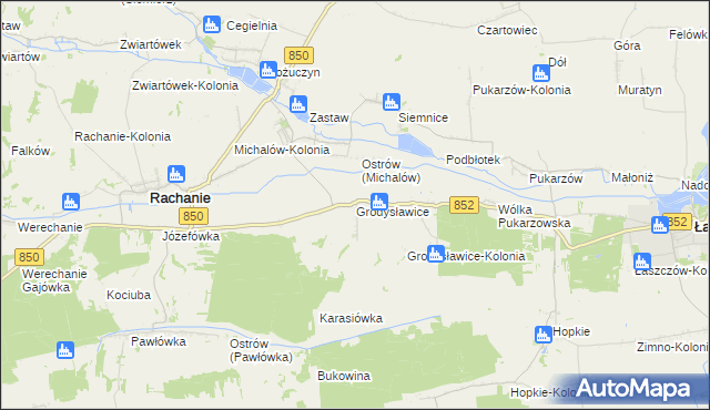 mapa Grodysławice, Grodysławice na mapie Targeo