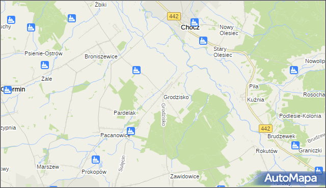 mapa Grodzisko gmina Pleszew, Grodzisko gmina Pleszew na mapie Targeo