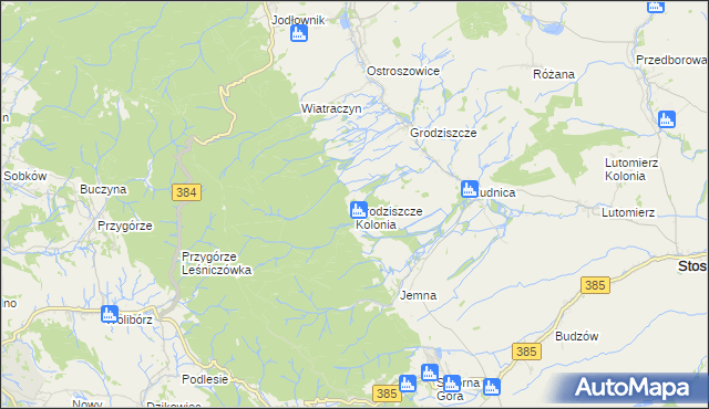 mapa Grodziszcze Kolonia, Grodziszcze Kolonia na mapie Targeo