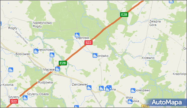 mapa Gronówko gmina Braniewo, Gronówko gmina Braniewo na mapie Targeo