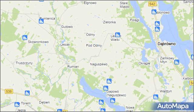 mapa Groszki gmina Rybno, Groszki gmina Rybno na mapie Targeo