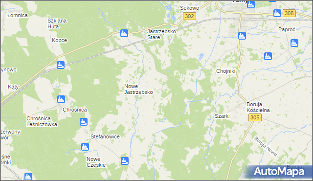 mapa Grubsko, Grubsko na mapie Targeo