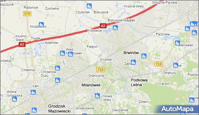 mapa Grudów, Grudów na mapie Targeo