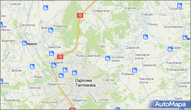 mapa Gruszów Mały, Gruszów Mały na mapie Targeo