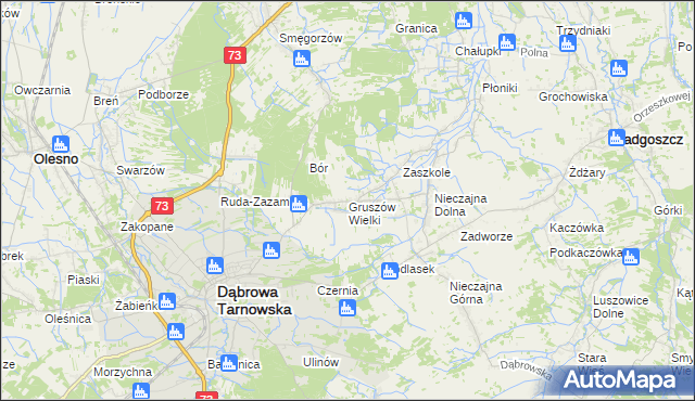 mapa Gruszów Wielki, Gruszów Wielki na mapie Targeo