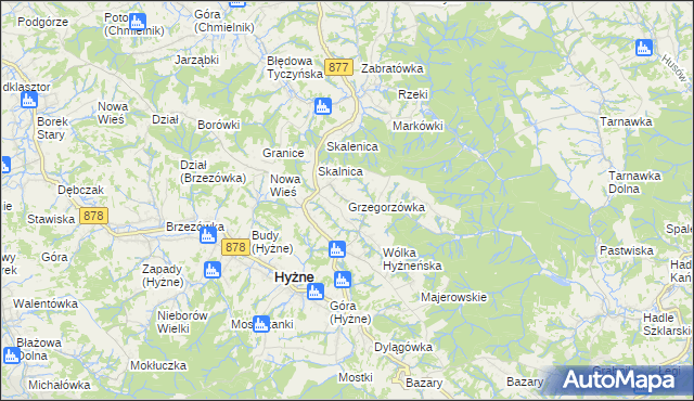 mapa Grzegorzówka, Grzegorzówka na mapie Targeo