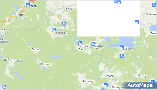 mapa Guzowy Piec, Guzowy Piec na mapie Targeo