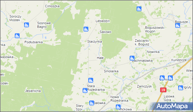 mapa Hałe, Hałe na mapie Targeo