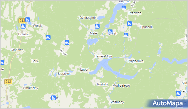 mapa Hamer-Młyn, Hamer-Młyn na mapie Targeo