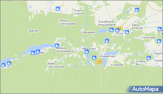 mapa Hamrzysko, Hamrzysko na mapie Targeo