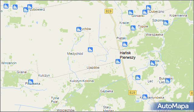 mapa Hańsk-Kolonia, Hańsk-Kolonia na mapie Targeo