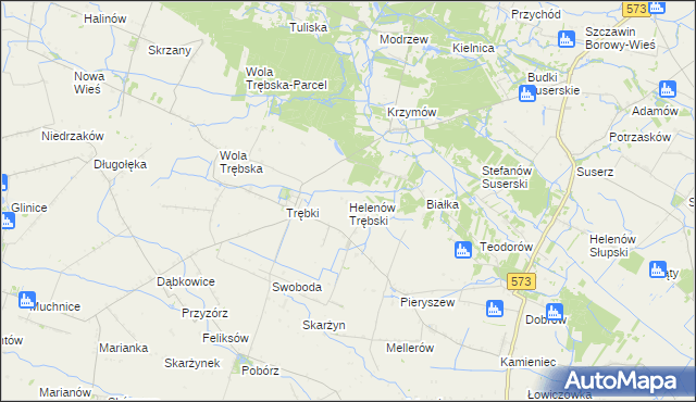 mapa Helenów Trębski, Helenów Trębski na mapie Targeo