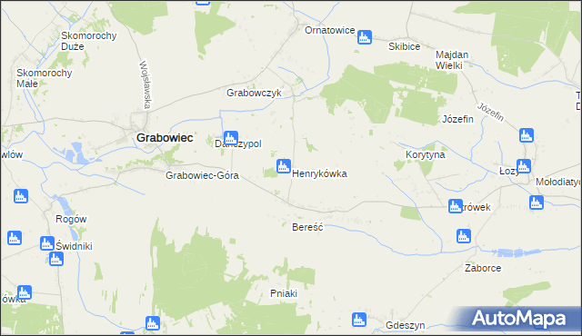 mapa Henrykówka, Henrykówka na mapie Targeo