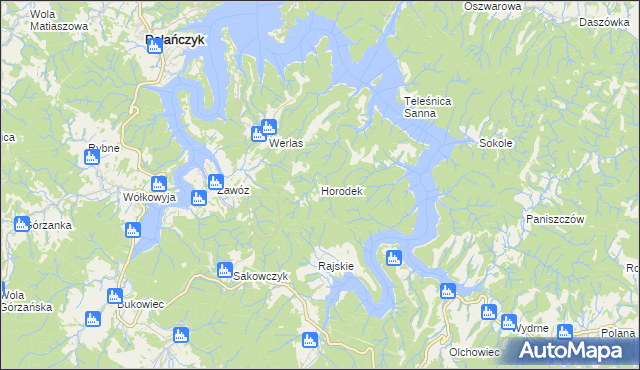 mapa Horodek, Horodek na mapie Targeo