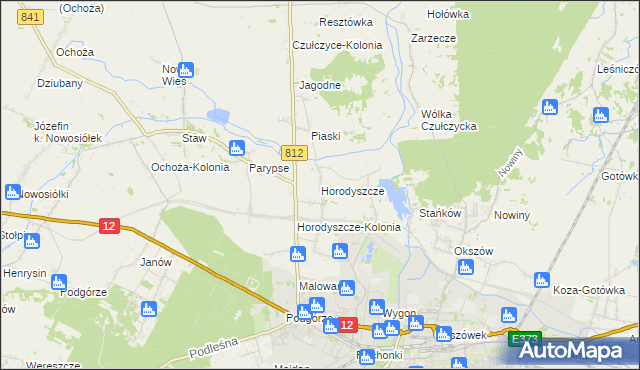 mapa Horodyszcze gmina Chełm, Horodyszcze gmina Chełm na mapie Targeo