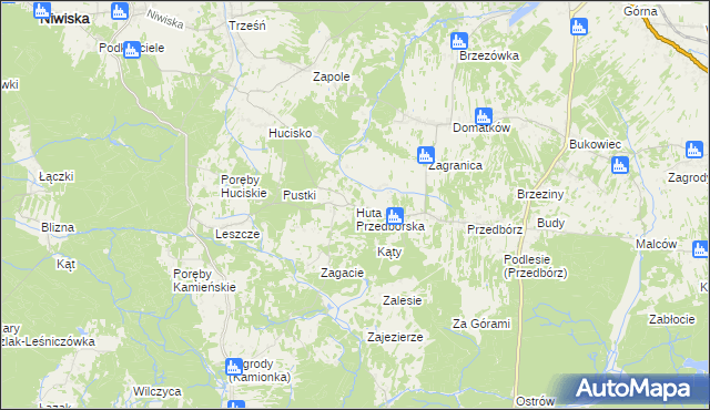 mapa Huta Przedborska, Huta Przedborska na mapie Targeo