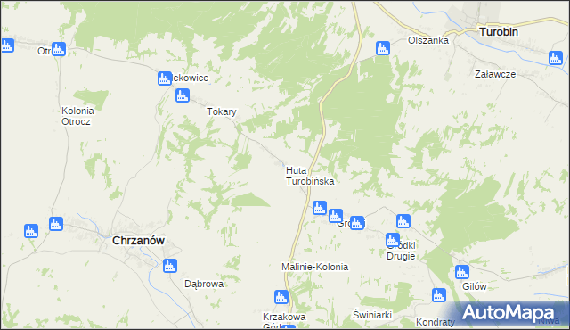 mapa Huta Turobińska, Huta Turobińska na mapie Targeo