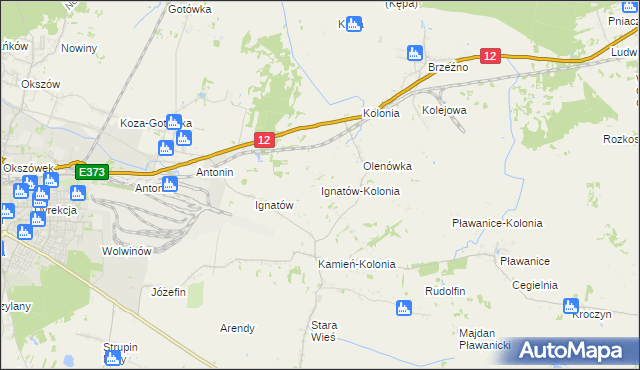 mapa Ignatów-Kolonia, Ignatów-Kolonia na mapie Targeo