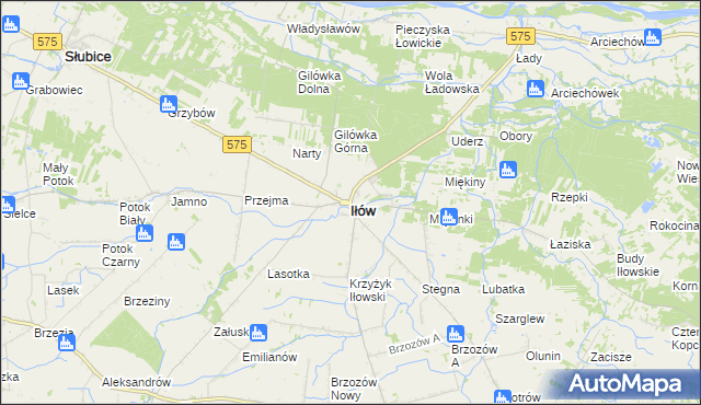 mapa Iłów, Iłów na mapie Targeo