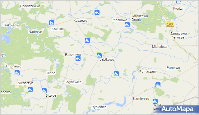 mapa Jabłkowo, Jabłkowo na mapie Targeo