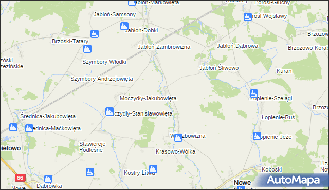 mapa Jabłoń-Piotrowce, Jabłoń-Piotrowce na mapie Targeo