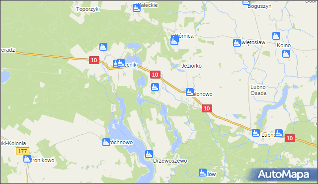 mapa Jabłonkowo, Jabłonkowo na mapie Targeo