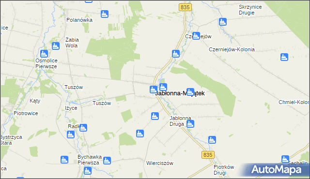 mapa Jabłonna-Majątek, Jabłonna-Majątek na mapie Targeo