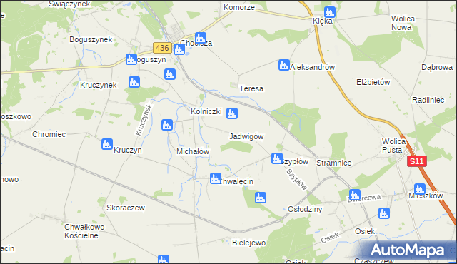 mapa Jadwigów gmina Nowe Miasto nad Wartą, Jadwigów gmina Nowe Miasto nad Wartą na mapie Targeo