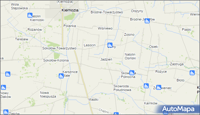 mapa Jadzień, Jadzień na mapie Targeo