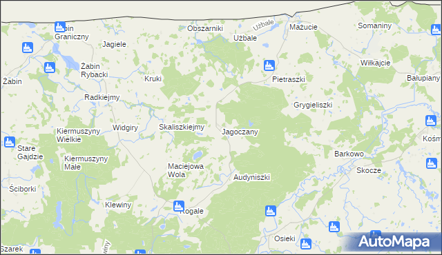 mapa Jagoczany, Jagoczany na mapie Targeo