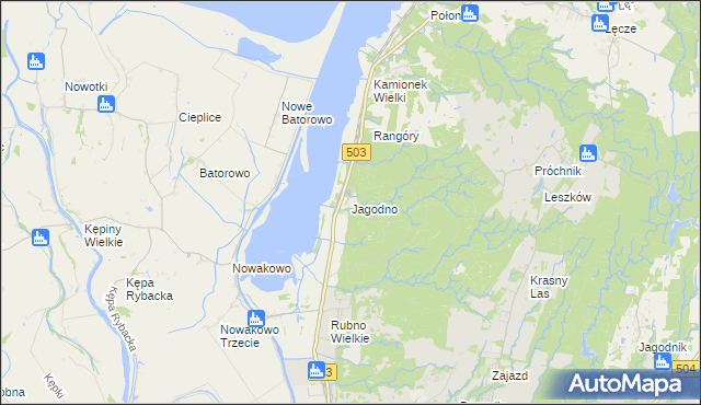 mapa Jagodno gmina Elbląg, Jagodno gmina Elbląg na mapie Targeo