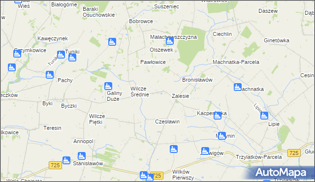 mapa Jakubów gmina Błędów, Jakubów gmina Błędów na mapie Targeo