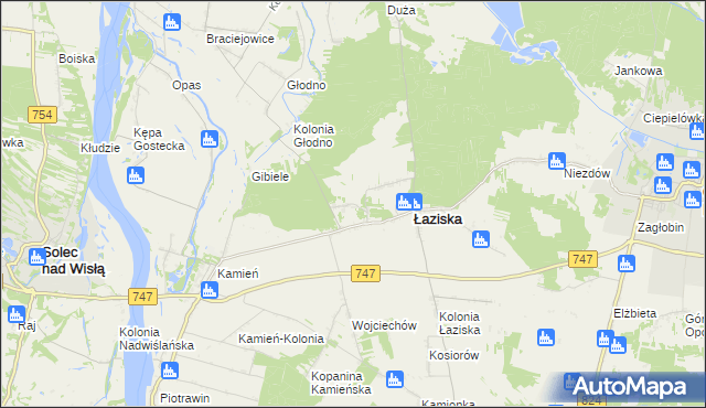 mapa Janiszów gmina Łaziska, Janiszów gmina Łaziska na mapie Targeo