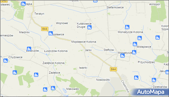 mapa Janki gmina Hrubieszów, Janki gmina Hrubieszów na mapie Targeo