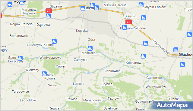 mapa Jankowice gmina Jeżów, Jankowice gmina Jeżów na mapie Targeo