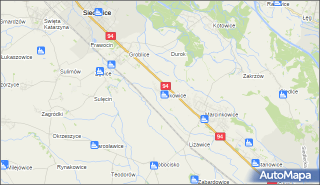 mapa Jankowice gmina Oława, Jankowice gmina Oława na mapie Targeo