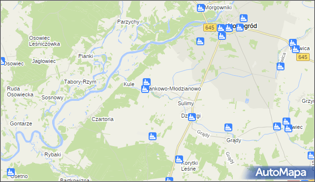 mapa Jankowo-Skarbowo, Jankowo-Skarbowo na mapie Targeo