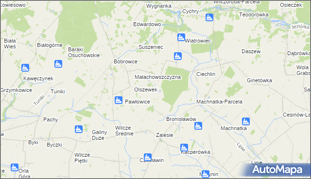 mapa Janówek gmina Mszczonów, Janówek gmina Mszczonów na mapie Targeo