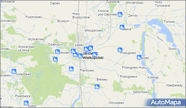 mapa Janowiec-Wieś, Janowiec-Wieś na mapie Targeo