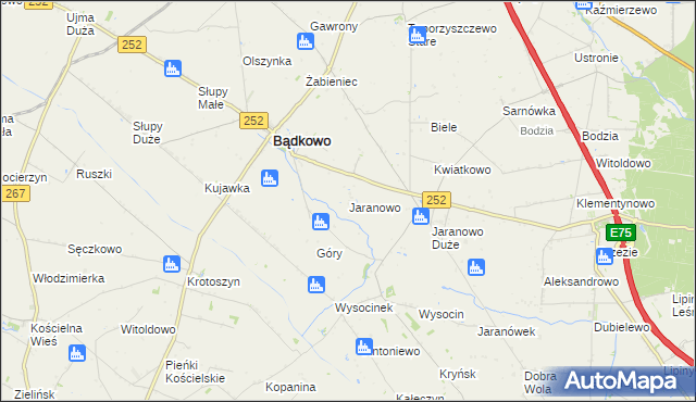 mapa Jaranowo, Jaranowo na mapie Targeo