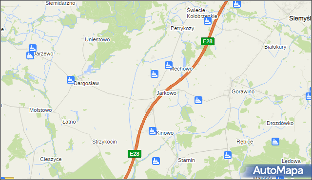 mapa Jarkowo, Jarkowo na mapie Targeo