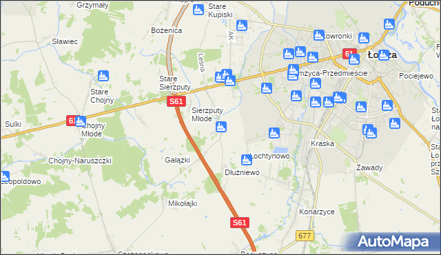 mapa Jarnuty gmina Łomża, Jarnuty gmina Łomża na mapie Targeo